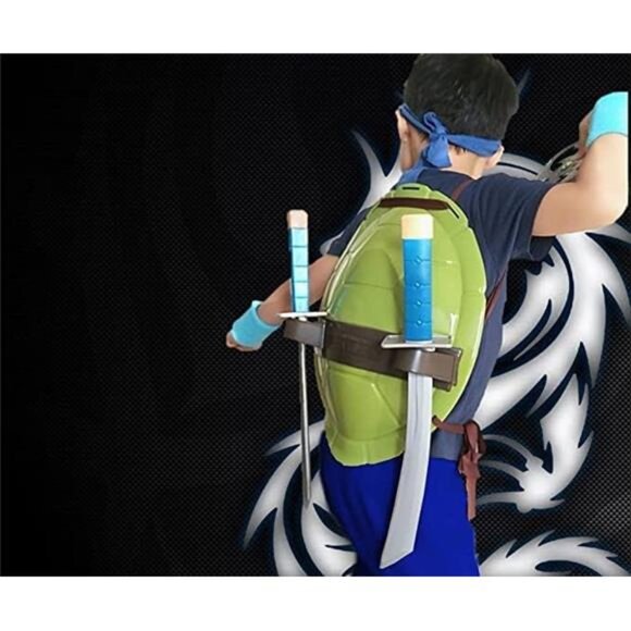 Turtle Shell for Kids Cosplay Halloween Cartoon Ninja Costume Party Dress - Picture 6 of 7
